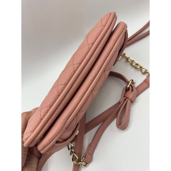 Charming Charlie Quilted Queen Crossbody, Pink/Gold, EUC - Picture 4 of 8